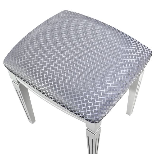 Банкетка Васко В 107Н белый/серебро, Атина серебро Банкетка Васко В 107Н белый/серебро, Атина серебро