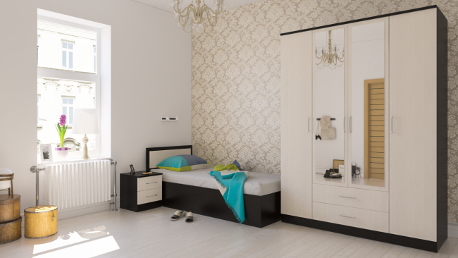 Кровать Фиеста 900 цвет венге/дуб лоредо