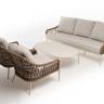"Венеция" лаунж-зона из искусственного ротанга, цвет соломенный "Венеция" лаунж-зона из искусственного ротанга, цвет соломенный