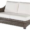 Диван модульный угловой "Авалон", из искусственного ротанга, серый, темно-серый
