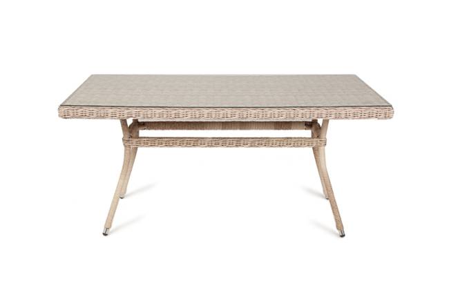 "Латте" плетеный стол из искусственного ротанга 160х90см, цвет бежевый "Латте" плетеный стол из искусственного ротанга 160х90см, цвет бежевый