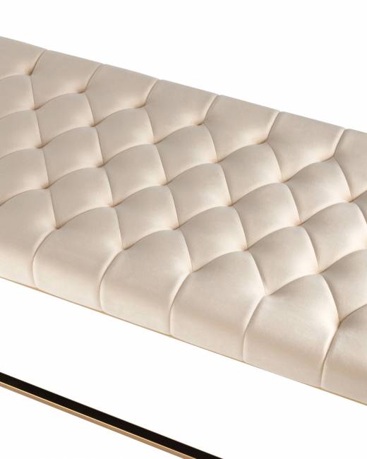 Банкетка ИНСИГНИЯ велюр бежевый сталь золото Банкетка ИНСИГНИЯ велюр бежевый сталь золото