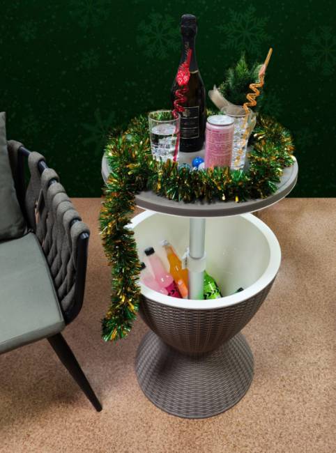 Стол пластиковый мини-бар Belle Cool Bar тортора Ø485х575/821 мм