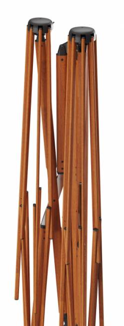 Зонт профессиональный двухкупольный 2.9х6 м Galaxia Dual V Timber имитация ироко, слоновая кость 2900х6000 мм Зонт профессиональный двухкупольный 2.9х6 м Galaxia Dual V Timber имитация ироко, слоновая кость 2900х6000 мм