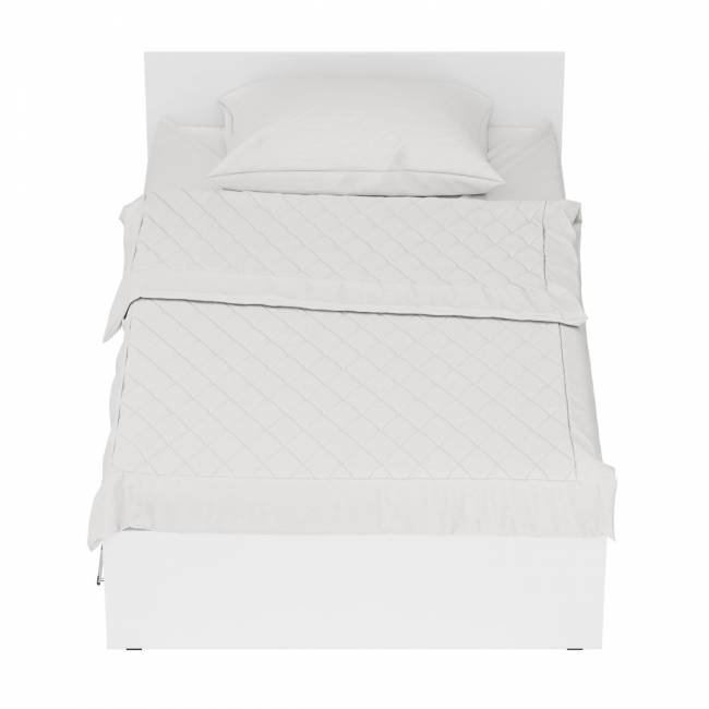 Кровать белая с ящиками Стандарт 1200 цвет белый Кровать белая с ящиками Стандарт 1200 цвет белый