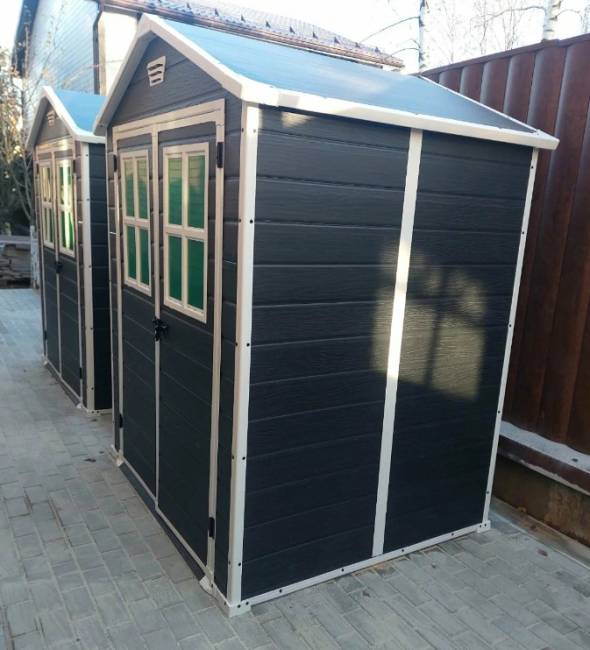 Сарай "Манор 6х5 TWF" (размеры 175 x 145 см) (два окна на фасаде)