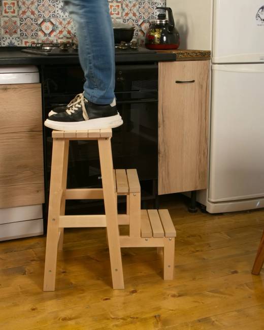 Табурет-стремянка Марк, Натуральное дерево Табурет-стремянка Марк, Натуральное дерево