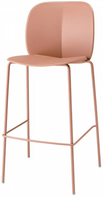 Стул пластиковый полубарный Mentha Go Green карамельный 490х520х1010 мм Стул пластиковый полубарный Mentha Go Green карамельный 490х520х1010 мм