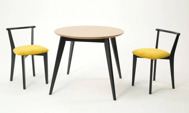 Стол Сканди К 100 чёрное дерево/натур