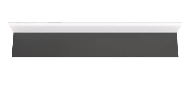 Полка открытая Сидней 16.486 цвет МДФ белый глянец/чёрный