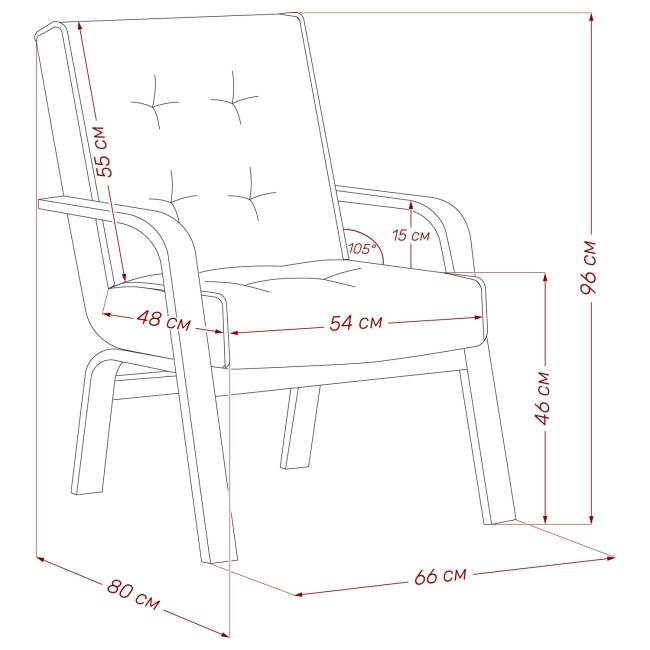 Кресло Leset Модена Орех текстура Malmo 05 (бежевый), кант Malmo 28 (коричневый)