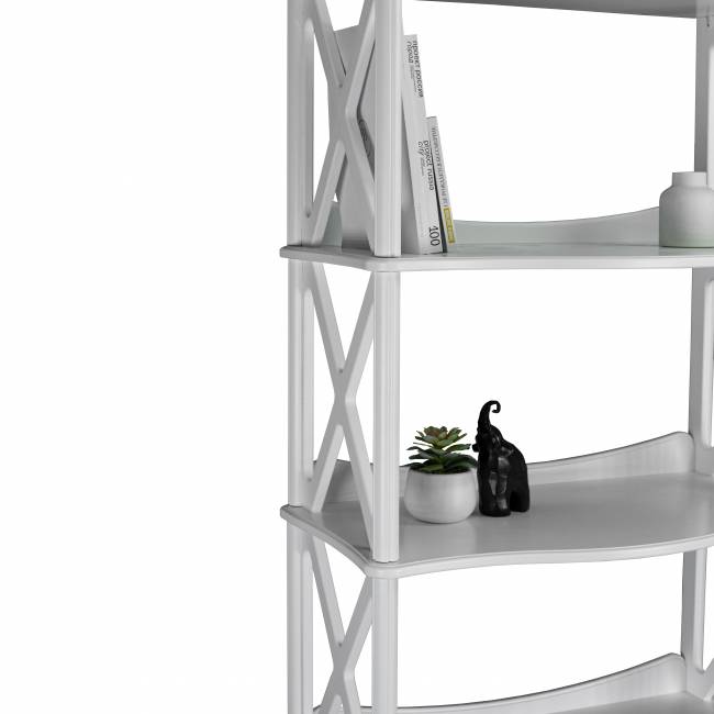 Этажерка Джульетта-4 широкая, молочный дуб Л Этажерка Джульетта-4 широкая, молочный дуб Л