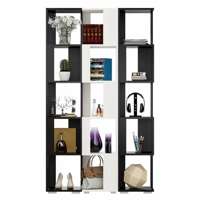 Комплект их 3-х открытых стеллажей цвет венге/дуб лоредо