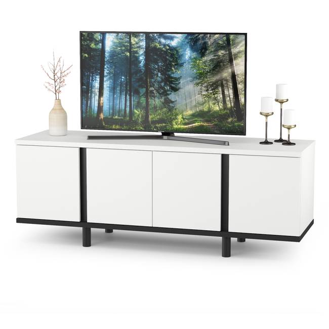 Комплект белой мебели для спальни Валенсия № 35 цвет белый шагрень/чёрный Комплект белой мебели для спальни Валенсия № 35 цвет белый шагрень/чёрный