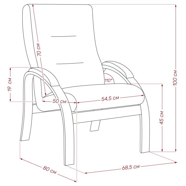 Кресло Leset Лион Венге Dundi 109
