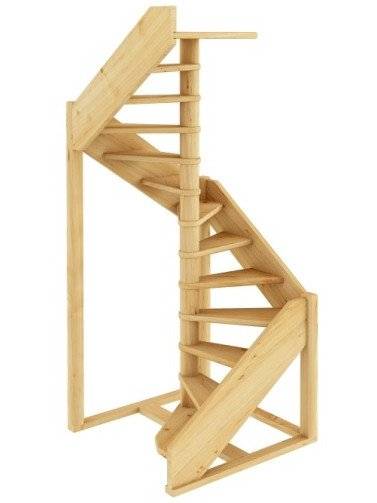 Деревянная лестница ЛС-1.2х под покраску Деревянная лестница ЛС-1.2х под покраску