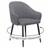 Стул DikLine 439 поворотный, C56 серый, ножки черные