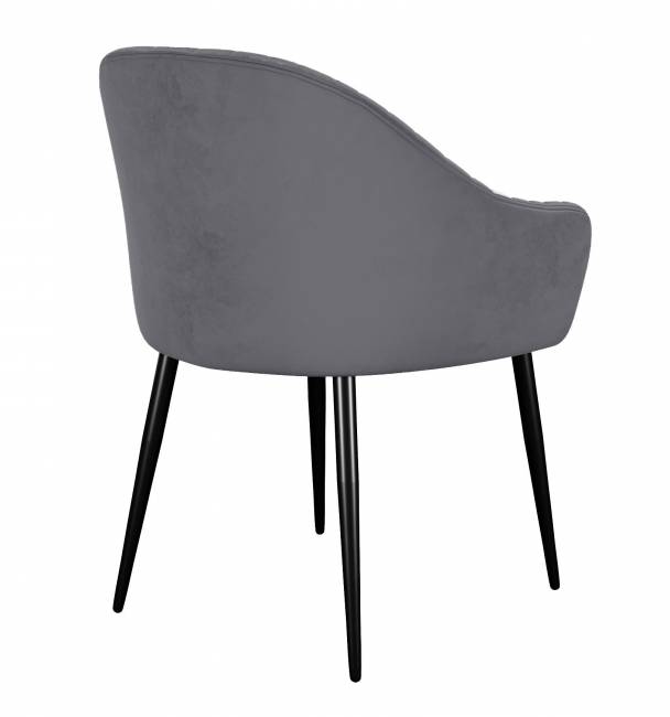 Стул DikLine 439 поворотный, C56 серый, ножки черные