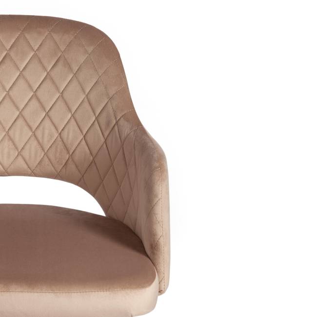 Кресло VALKYRIA (mod. 711) ткань/металл, 55х55х80 см, высота до сиденья 48 см, бежевый barkhat 5/черный (Комплект из 4 шт.) бежевый ткань/металл