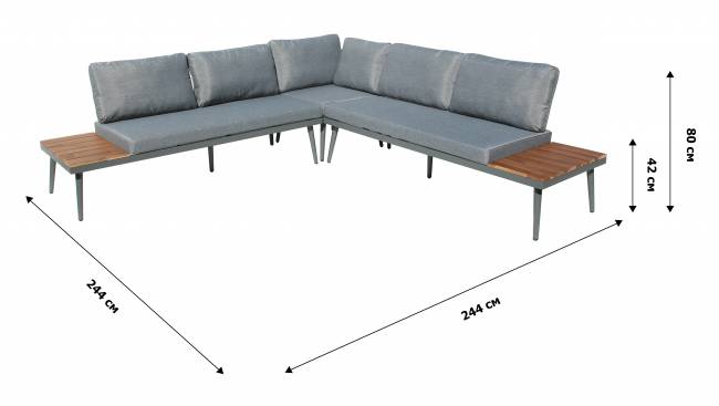 Набор мебели Лаин, серый 