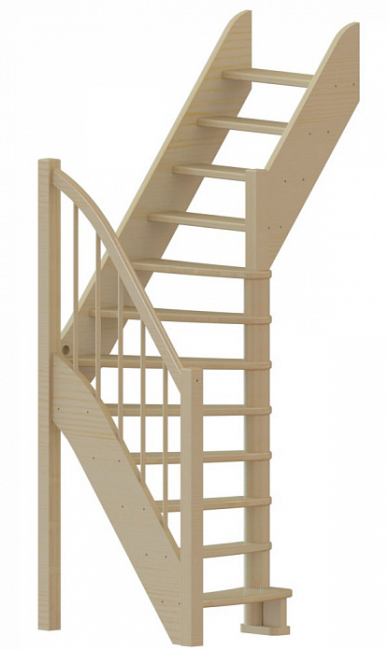 Деревянная лестница ЛС-91м+1 ступень сверху Деревянная лестница ЛС-91м+1 ступень сверху