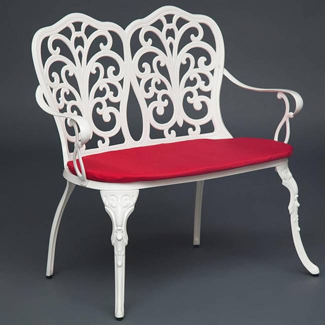 Скамья Secret De Maison Symphonie  алюминиевый сплав, 95х56х92см, butter white белый алюминиевый сплав