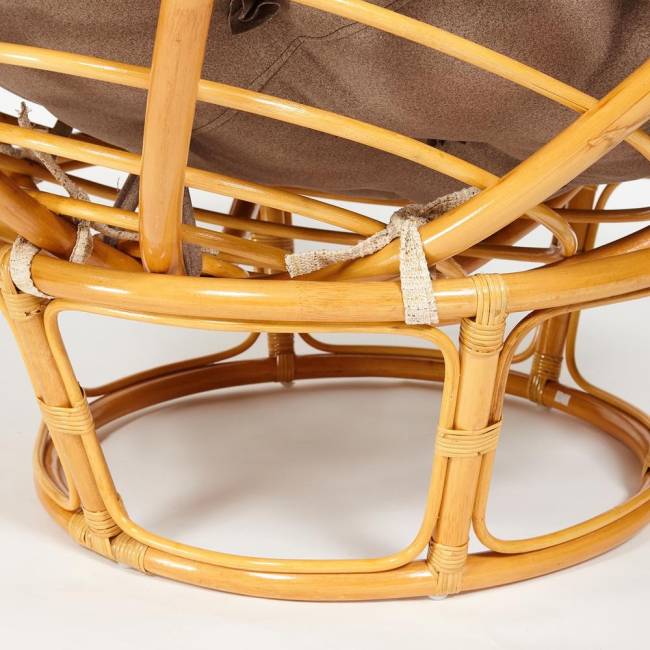 Кресло PAPASAN/ПАПАСАН 23/01 W  /с подушкой/ 115х101х104 см, Honey (мед), экошерсть Коричневый, 1811-5 Honey (мед)