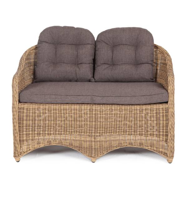 "Равенна" диван двухместный плетенный из ротанга, цвет соломенный "Равенна" диван двухместный плетенный из ротанга, цвет соломенный