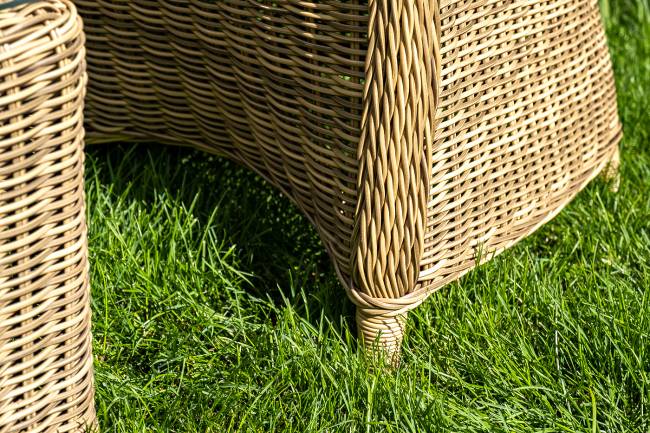 "Равенна" диван двухместный плетенный из ротанга, цвет соломенный "Равенна" диван двухместный плетенный из ротанга, цвет соломенный